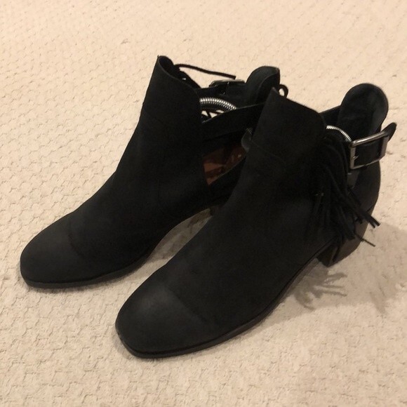 Lucky Brand Makenna Fringe Booties Size 10M - Picture 2 of 7